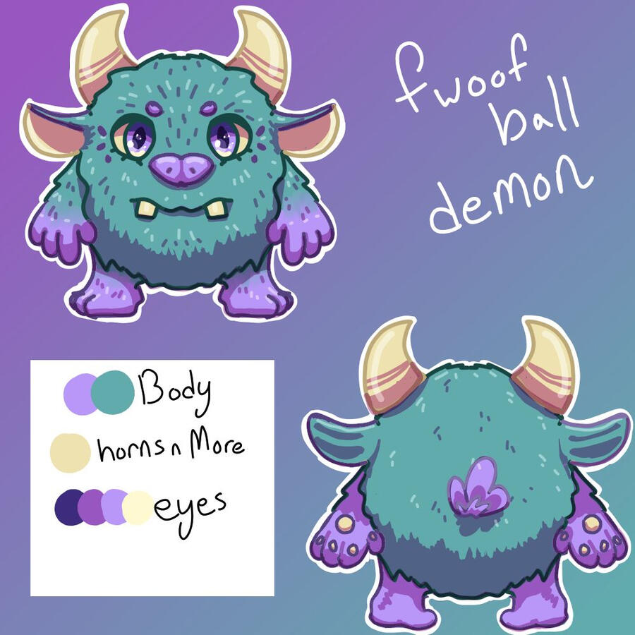 Fwoof Ball Purple and Teal